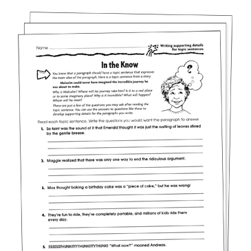 Fourth grade student filling out an identifying the main idea and details worksheet about human lungs