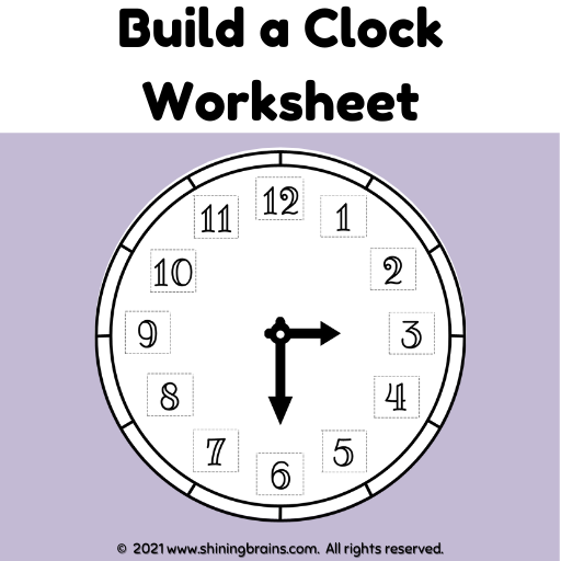 Reading worksheet for First Grade Colorful worksheet for first graders to create and personalize their own clock. Engaging clock-making activity for early readers and learners.