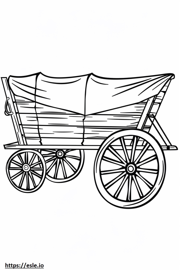 Geometry worksheet for Second Grade Colorful worksheet for making a paper covered wagon, designed for second graders exploring geometry. Fun printable project titled "Make a Covered Wagon!" for young explorers.