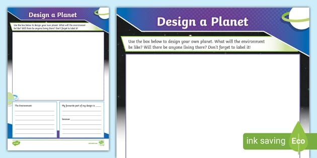 Numbers and Counting worksheet for Third Grade Children's worksheet for designing a unique planet, focusing on creativity and science. Make a Planet worksheet for third graders to explore numbers and counting.