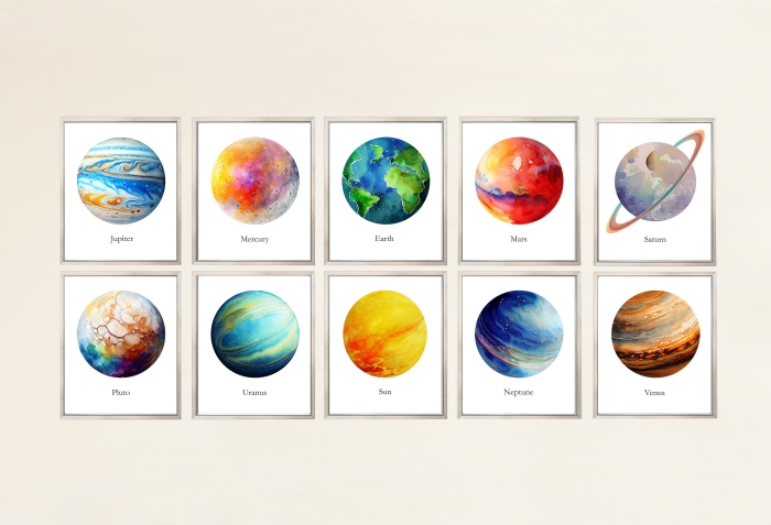 Make a Planet Worksheet for Third Graders: Numbers and Counting Activity Colorful worksheet for kids to create and design their own unique planet