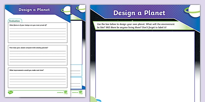 Make a Planet worksheet for numbers and counting activities in third grade Worksheet for creating a unique planet design, encouraging creativity and scientific thinking for third graders