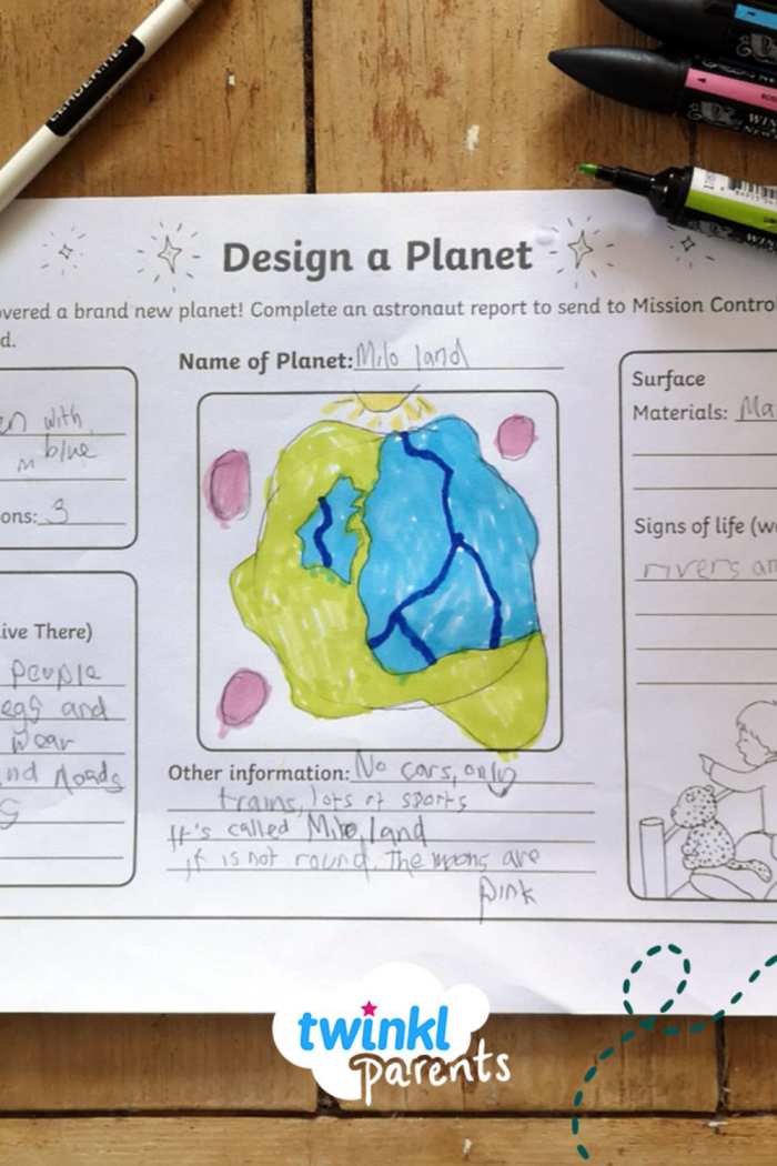 Numbers and Counting worksheet for Third Grade Colorful worksheet for third graders to create their own imaginative planet and explore counting concepts. Make a Planet worksheet designed to inspire creativity and scientific thinking in young learners.