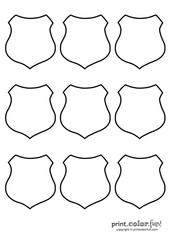 Printable police badge worksheet for kindergarten students to learn about community helpers. Make Your Own Police Badge worksheet for young learners to explore the role of police officers.