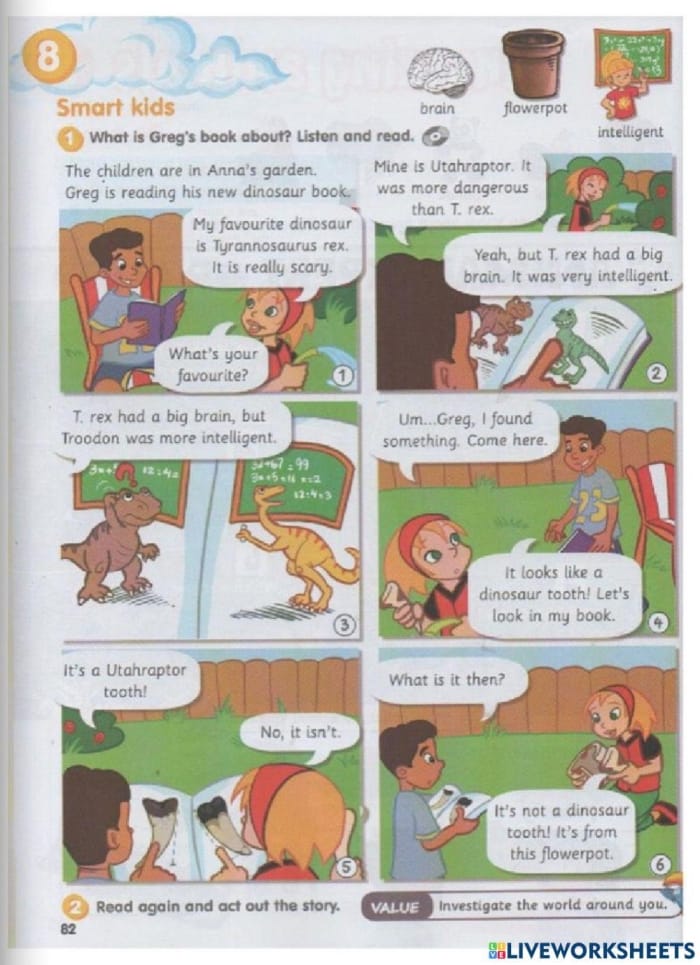 Fourth grade student reading a Making Inferences About Awesome Animals worksheet