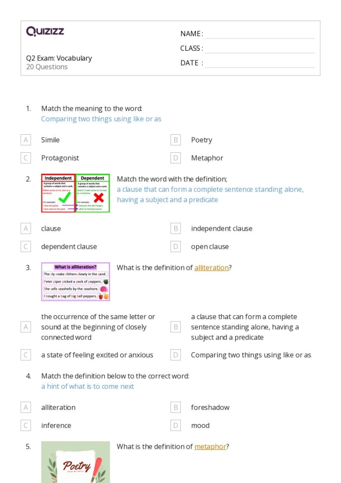 Making Inferences to Interpret Fiction Worksheet - Image 13 Worksheet for making inferences and interpreting fiction for fifth graders