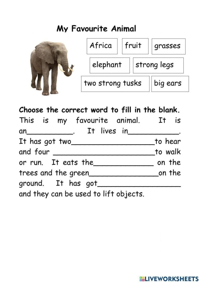 Worksheet featuring fun animal facts for making inferences in reading lessons