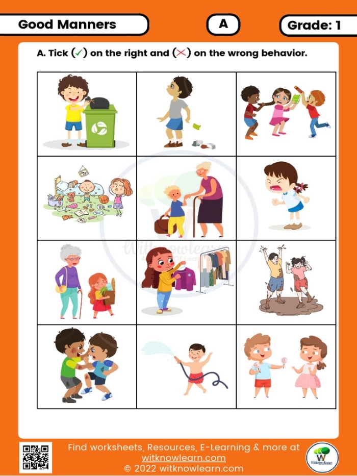 Manners Worksheet 21 Teaching Proper Etiquette to Young Learners Pre-K printable worksheet about basic manners and polite etiquette for children