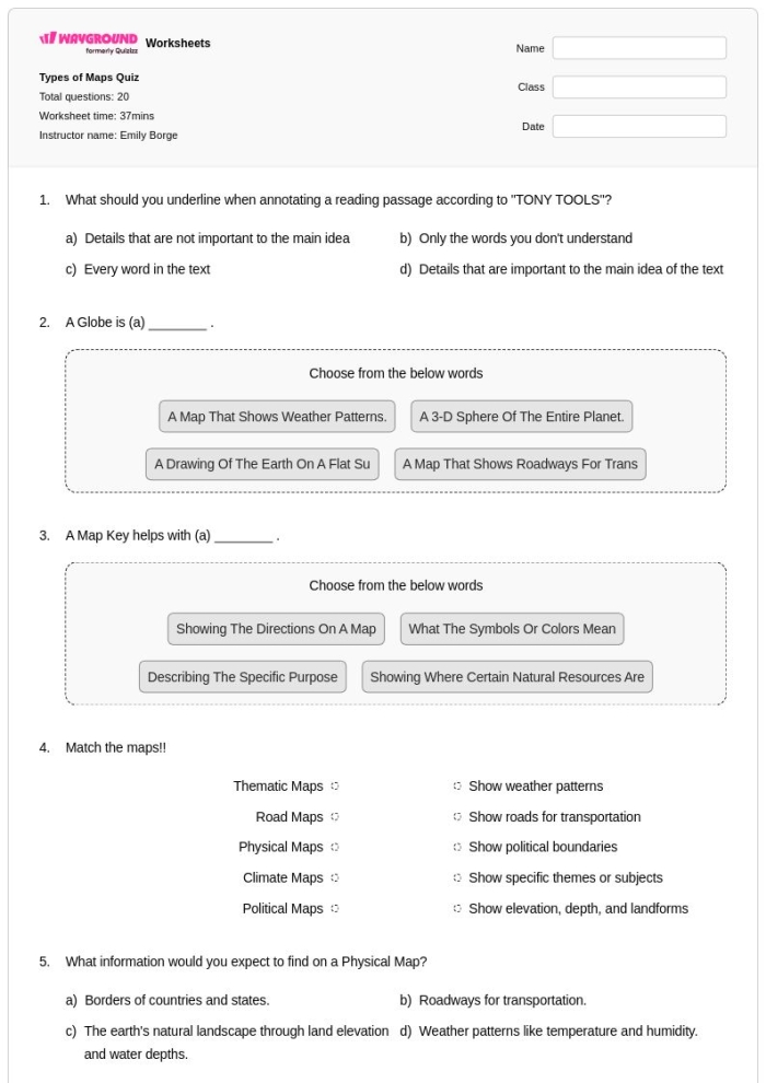 Map Grid Navigation Practice for Elementary Learners Fourth grade students using a map grid worksheet to practice navigation and coordinate skills