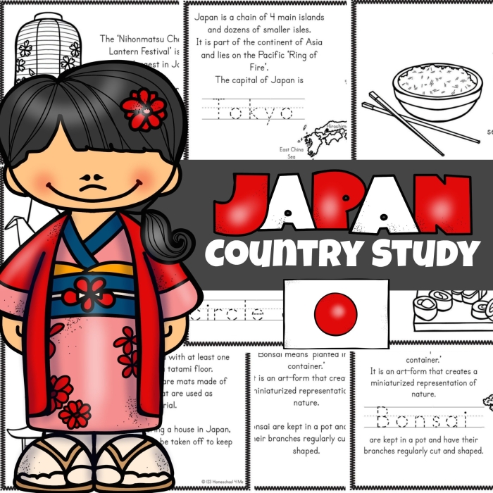 Map of Japan worksheet for geography students featuring a fill-in-the-blank format