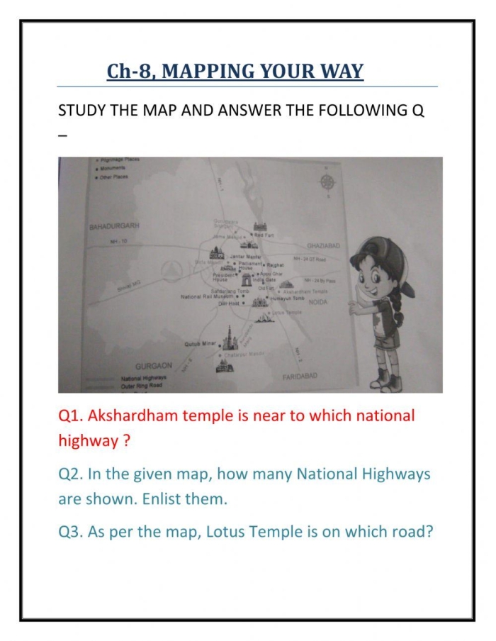 Second grade students practicing map reading and legend skills on a geography worksheet