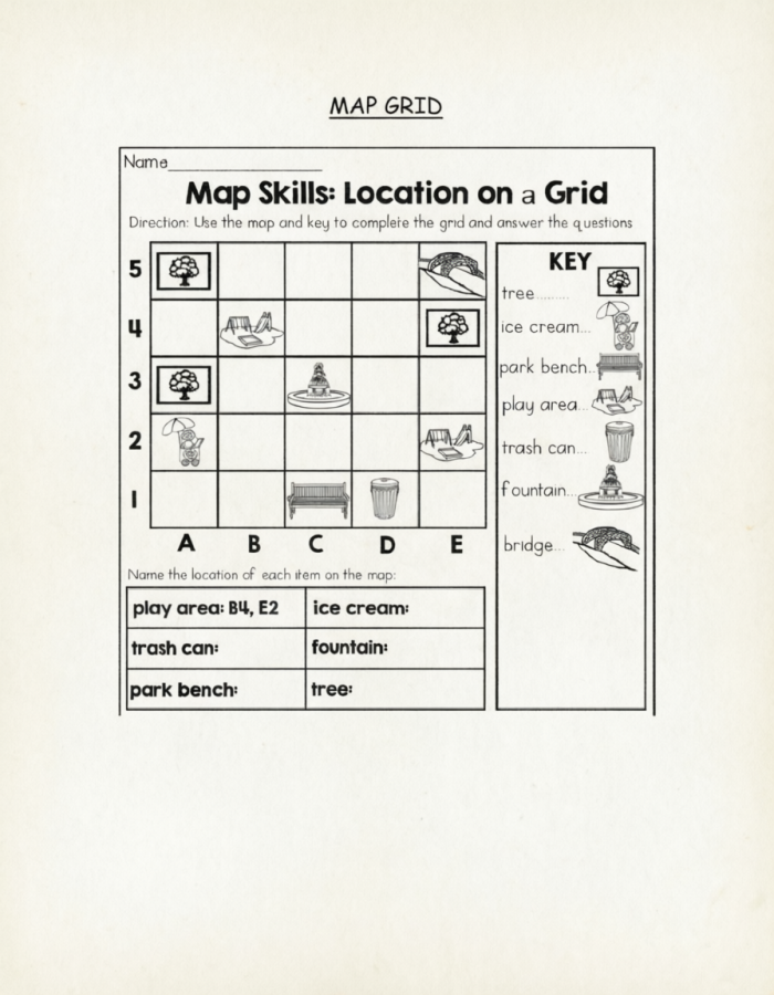 Map to School worksheet for kindergarten students to illustrate their route to school