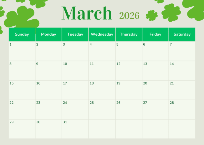 Engaging worksheet for learning calendar concepts in March 2026 First grade students practicing calendar days and dates for March 2026 in a worksheet