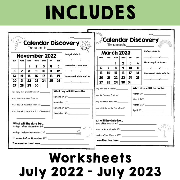 Preschool calendar worksheet for March with blank date spaces for children to fill in numbers