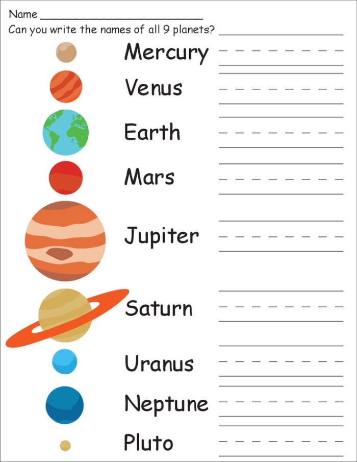 Mars worksheet for third graders exploring the characteristics of the Red Planet