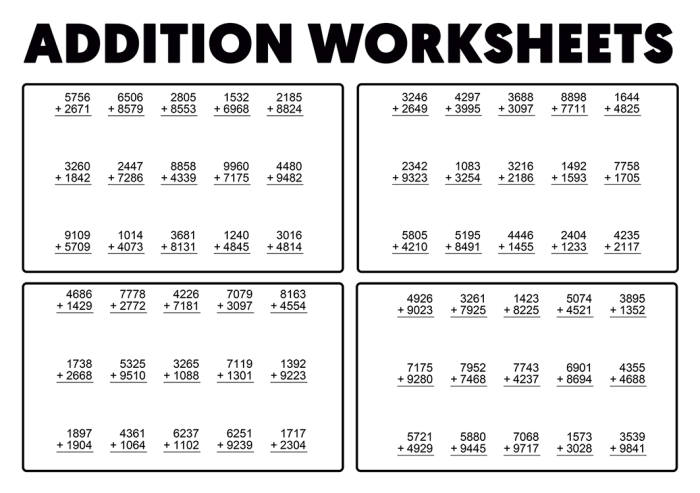 Easter-themed math practice sheet for adding four-digit and three-digit numbers 4-Digit Addition worksheet designed for third graders featuring an engaging Easter theme