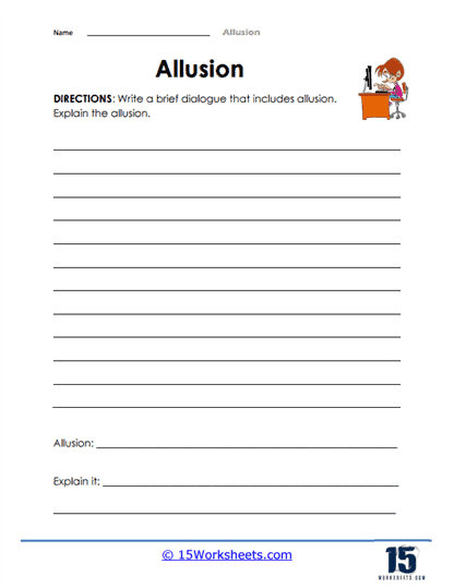 Seventh grade science students practice interpreting literary allusions using context clues in this worksheet