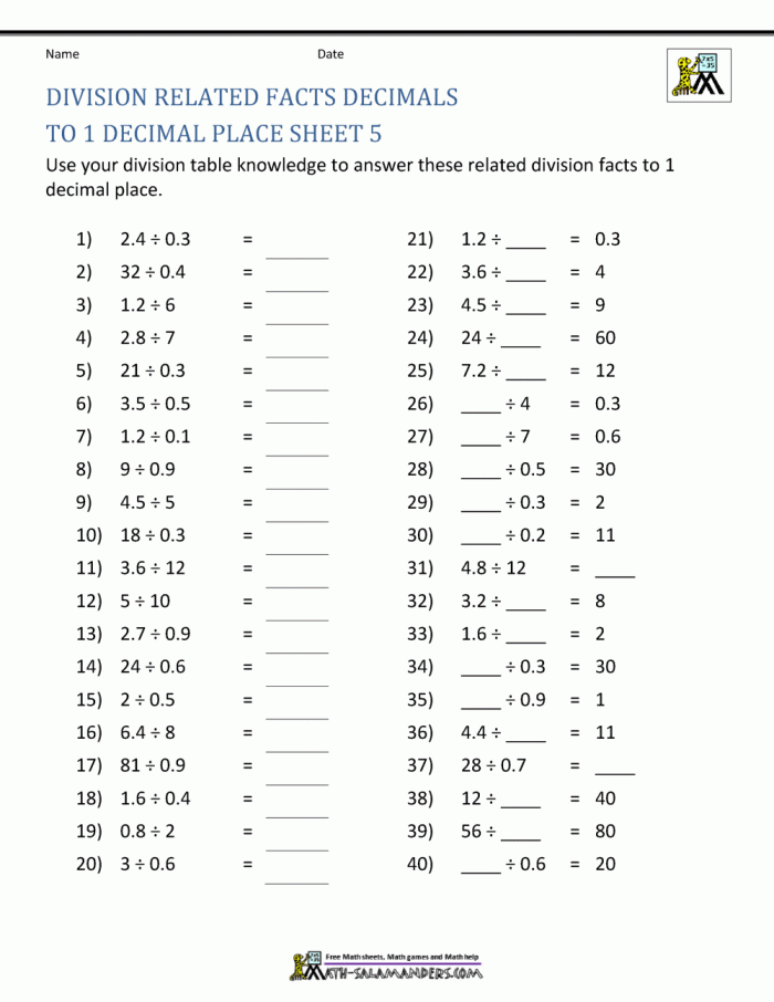 Division With Decimals Worksheet Ninth Edition for Sixth Grade Life Science Learners Sixth grade life science worksheet featuring practice problems for dividing multi-digit decimals using the standard algorithm