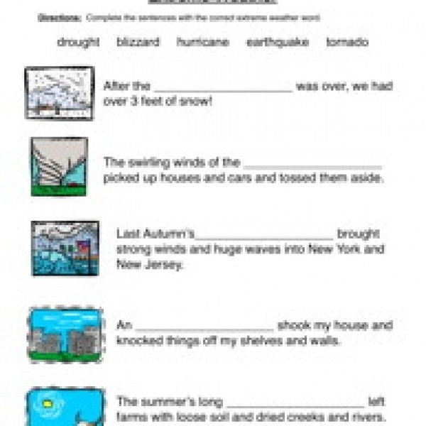 Master of Disaster Vocabulary Worksheet 22 Third grade natural disaster vocabulary worksheet for science practice