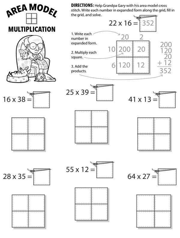 First grade student practicing place value with an expanded form double digits math worksheet