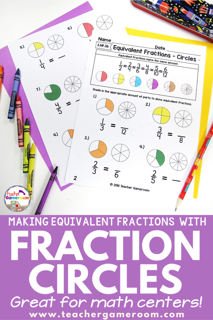 Worksheet for practicing equivalent fractions through multiplication and division