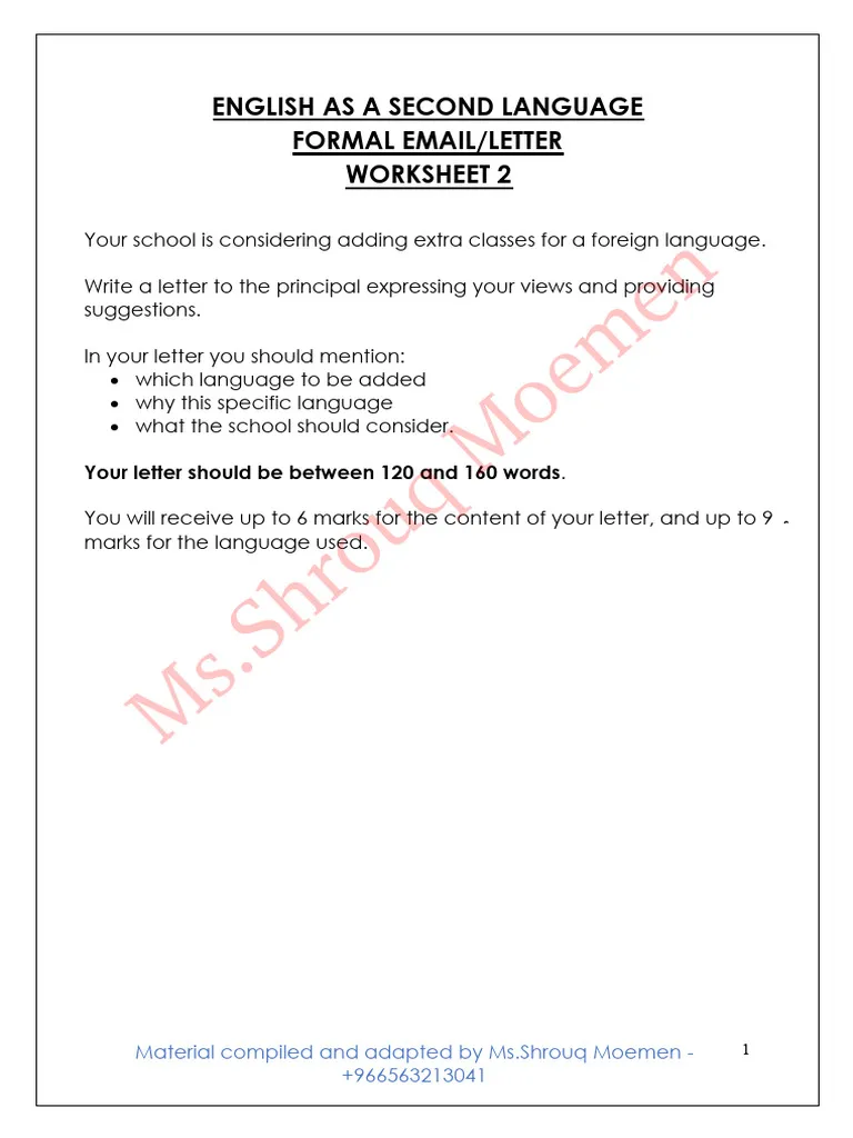 Formal Writing Practice Exercise for Middle School Students Sixth grade student completing a formal tone writing worksheet with examples of informal and formal language