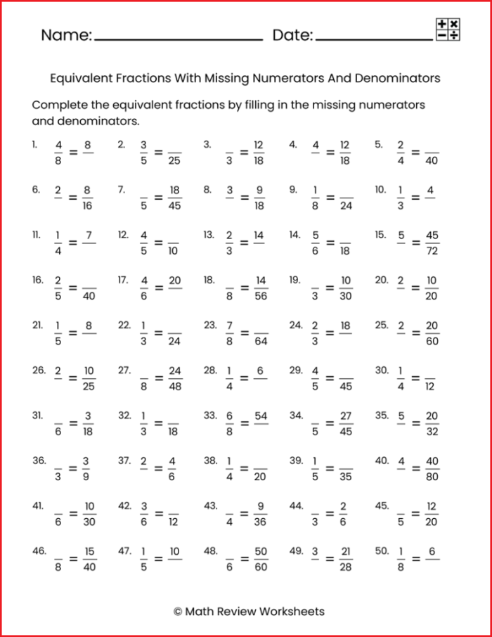 A third grade student learns about numerator and denominator parts in this educational fraction worksheet