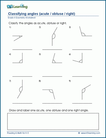 Worksheet featuring students measuring and classifying angles with protractors in a fun geometry exercise