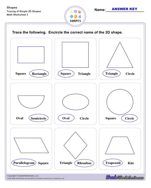 First grade worksheet for identifying shapes with multiple choice bubbles for test practice