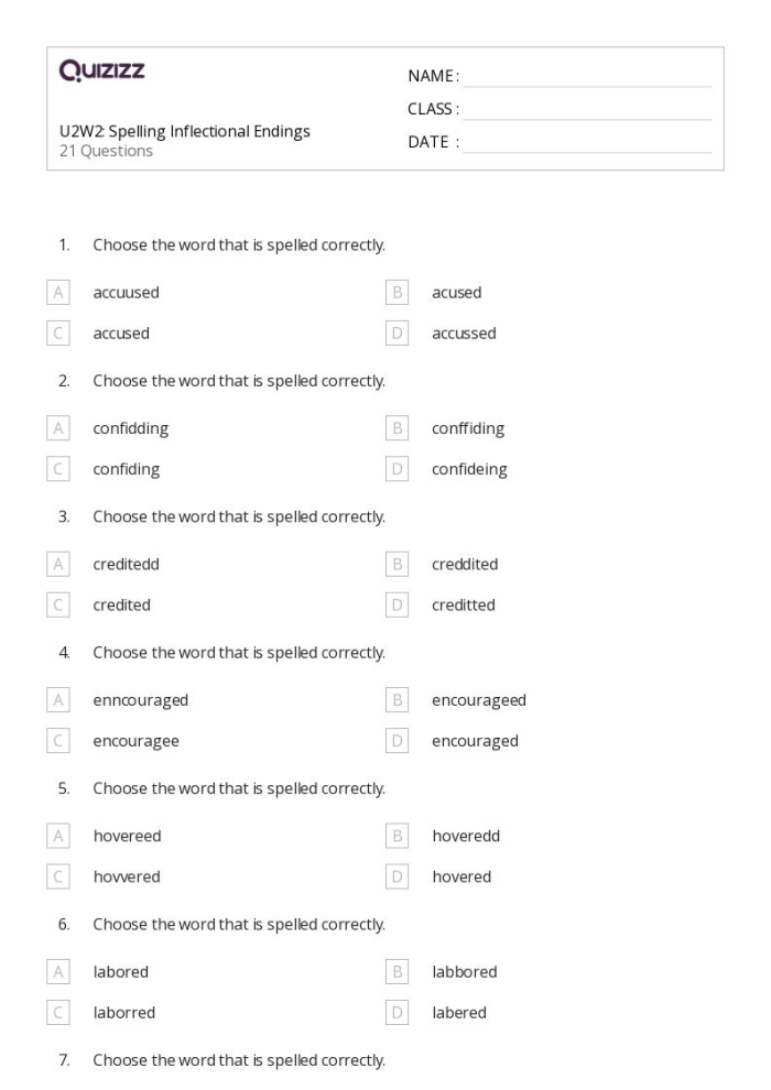 Rainy day themed worksheet for practicing inflectional endings like ing s and ed with first grade students