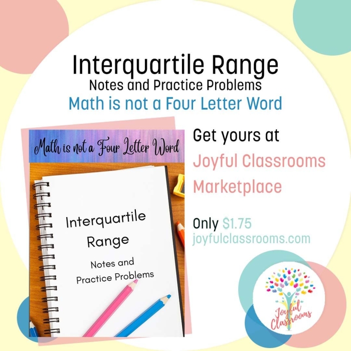 Interquartile Range Worksheet for Sixth Grade Statistics Practice 15 Sixth grade students learning to calculate the interquartile range with this data set practice worksheet
