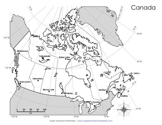 Latitude and Longitude worksheet for fourth graders focusing on map skills