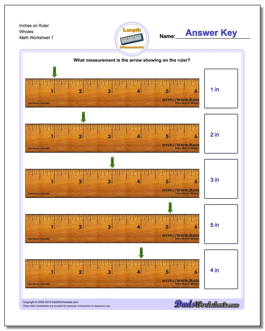 Second grade student filling out a measurement practice test worksheet with a ruler and calendar