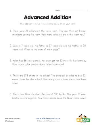 Math Worksheet 10 3-Digit Addition Shopping Word Problems for Second Grade Second grade math worksheet featuring 3-digit addition word problems with a shopping and money theme