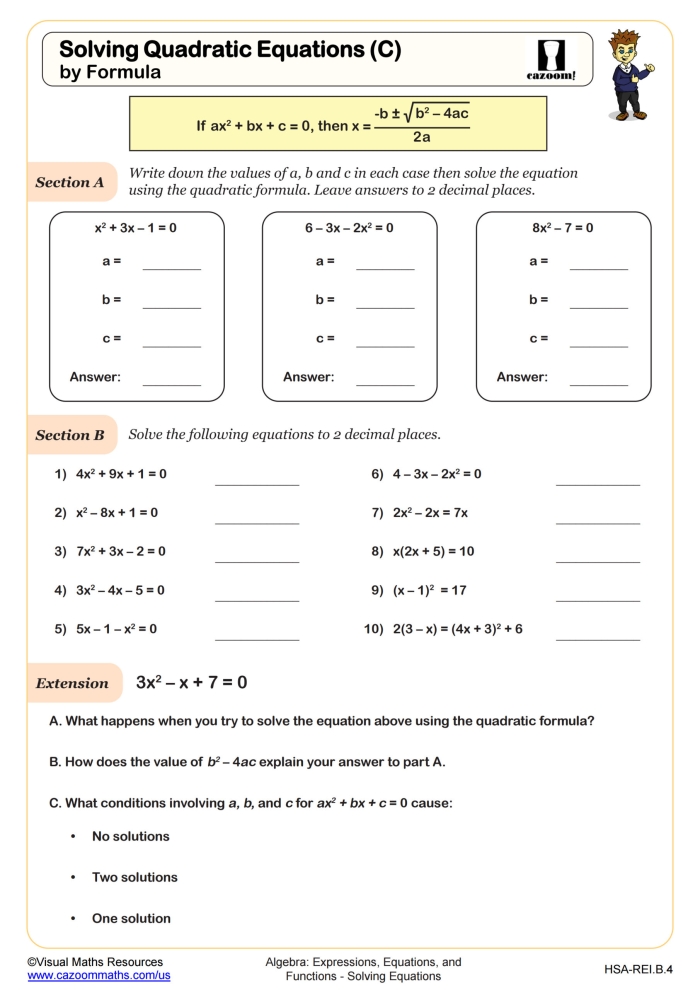 Worksheet for eighth graders on solving one-variable multi-step equations