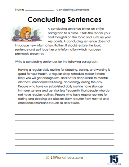 Fifth grade students filling out a nonfiction conclusion writing worksheet for algebra class