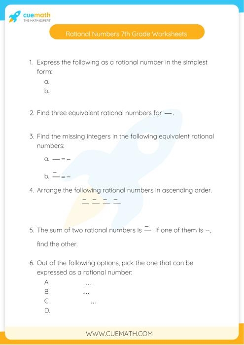 Sixth grade student plotting positive and negative fractions and decimals on a horizontal number line worksheet