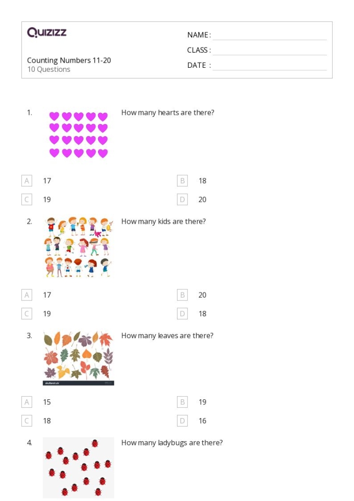Number Practice 11-20 Worksheet Activity 25 Kindergarten worksheet with colorful activities for writing and identifying numbers 11 through 20