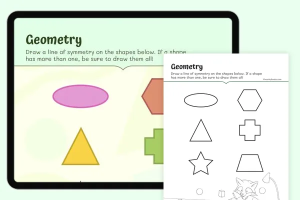 Geometry Lines Worksheet for Grade 3 Mixed Operations Practice Third grade geometry worksheet featuring exercises on identifying parallel and perpendicular lines