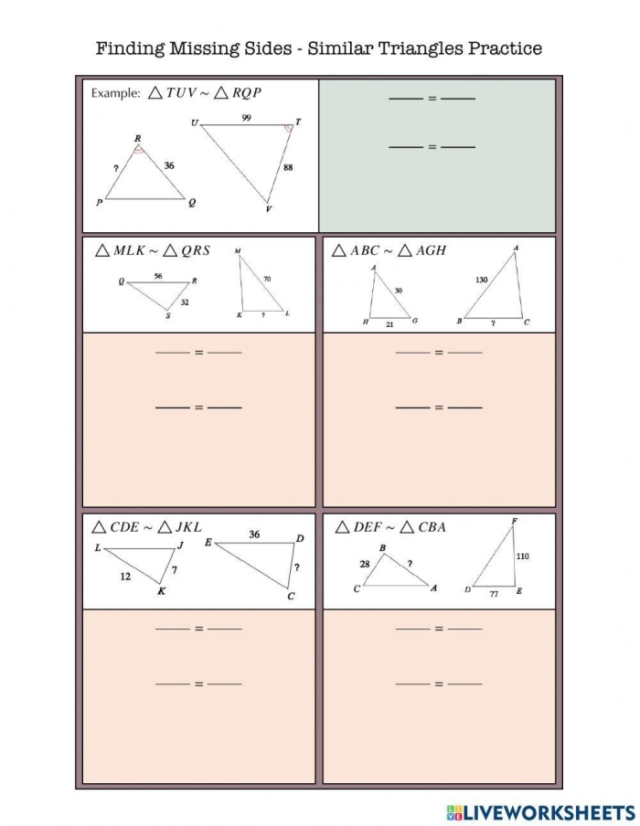Third grade math worksheet for calculating the perimeter of shapes by finding the missing side length