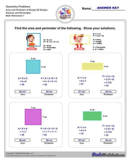 Third grade math worksheet focusing on finding the perimeter of houses