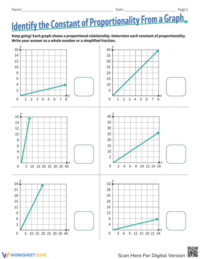Find the Constant of Proportionality From Tables worksheet image 11 Worksheet for practicing finding the constant of proportionality using tables for seventh graders