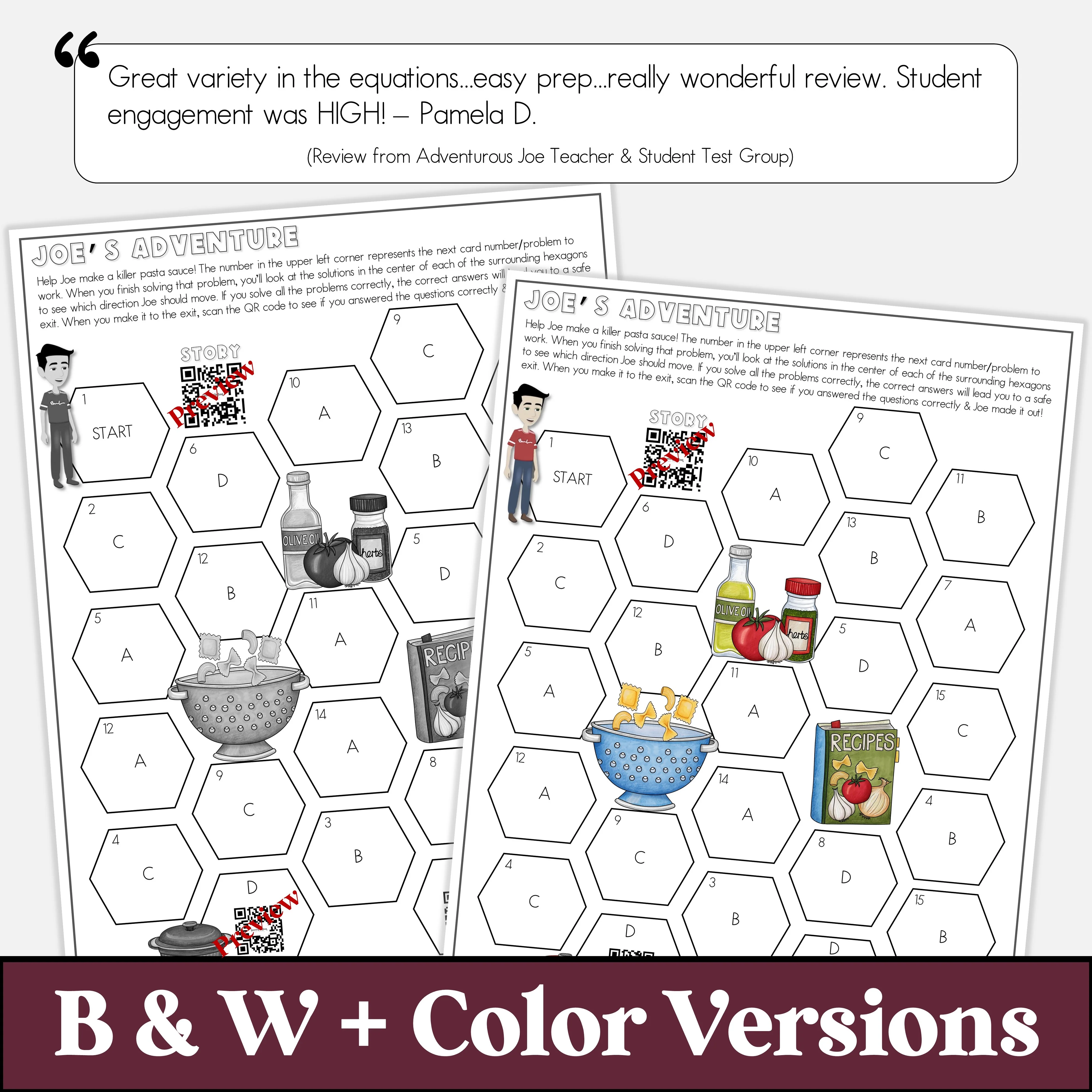 Eighth grade student worksheet featuring a scientific notation maze activity for math practice