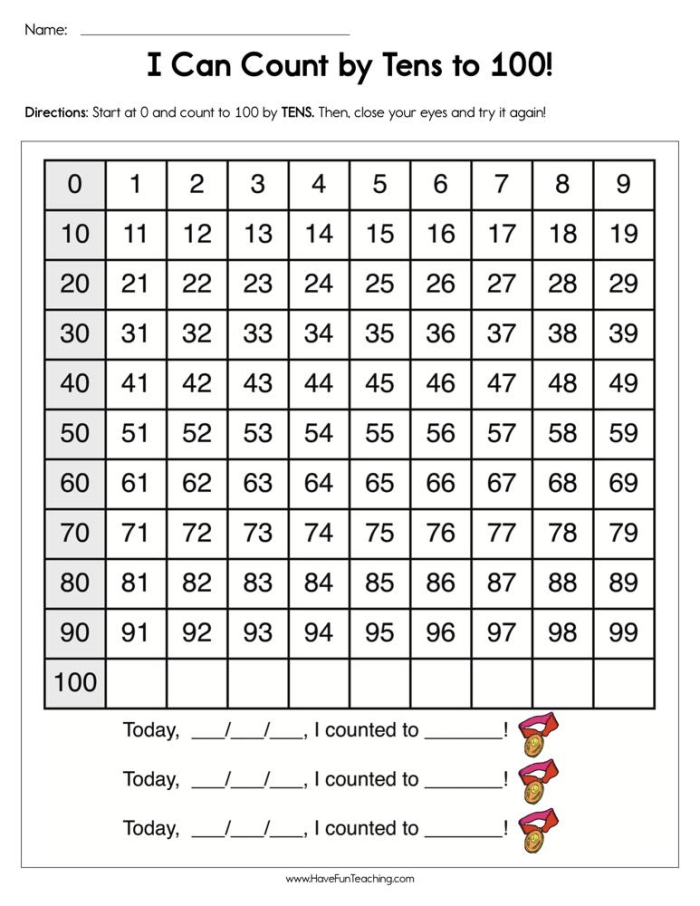 Count by Tens to 250 Math Worksheet for Grade 2 Number 15 Second grade student completing a math worksheet for skip counting by tens up to 250