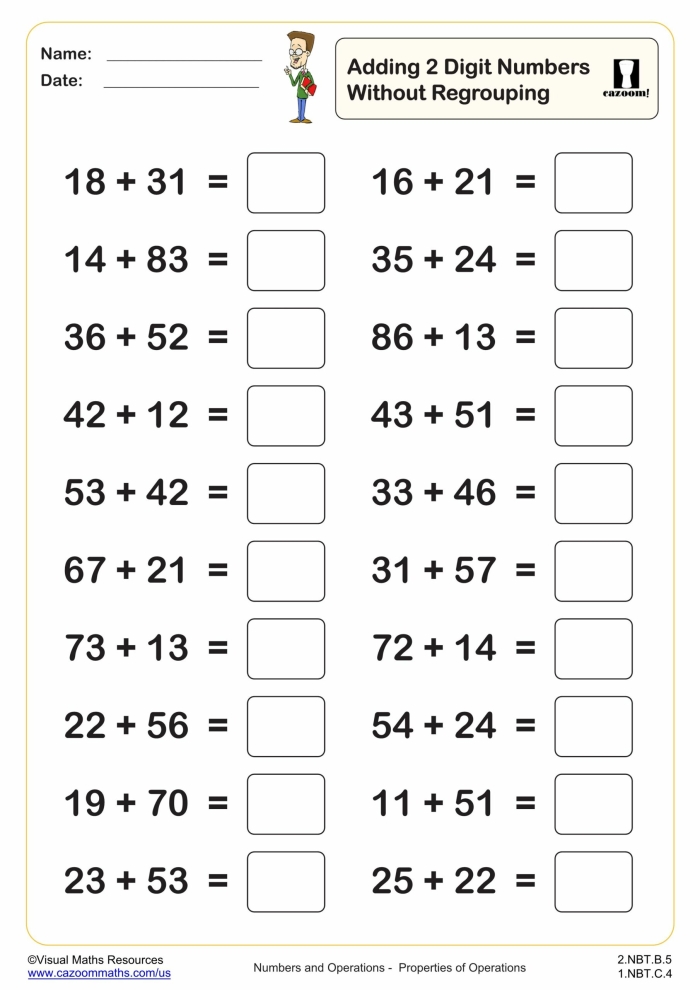 Two-digit subtraction worksheet featuring jungle animals for second graders