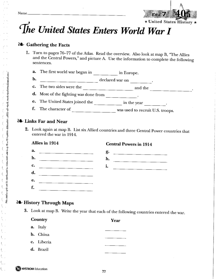 Worksheet featuring a timeline for early colonial history aimed at third-grade students