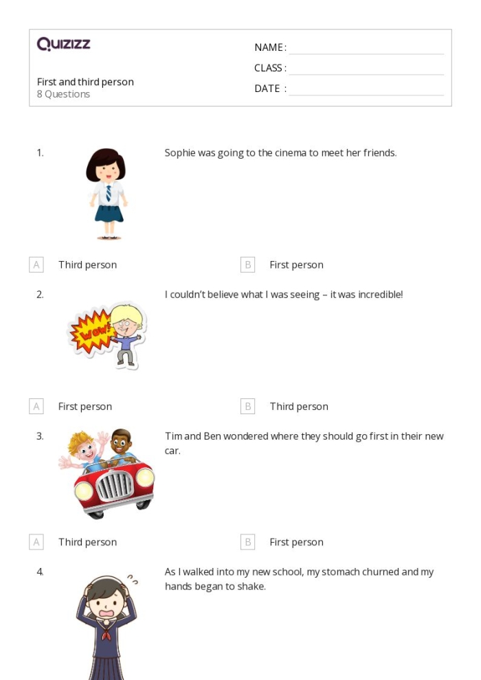 Correcting Shifts in Pronoun Number and Person Worksheet 24 A sixth grade student working on a worksheet for correcting shifts in pronoun number and person