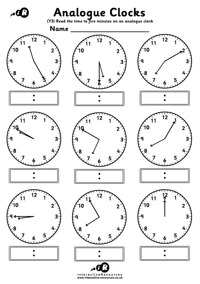 Second grade student worksheet featuring analog and digital clocks for time telling practice 14