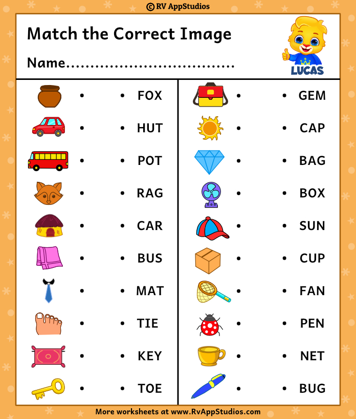 Worksheet for matching vocabulary words with their meanings for fourth graders