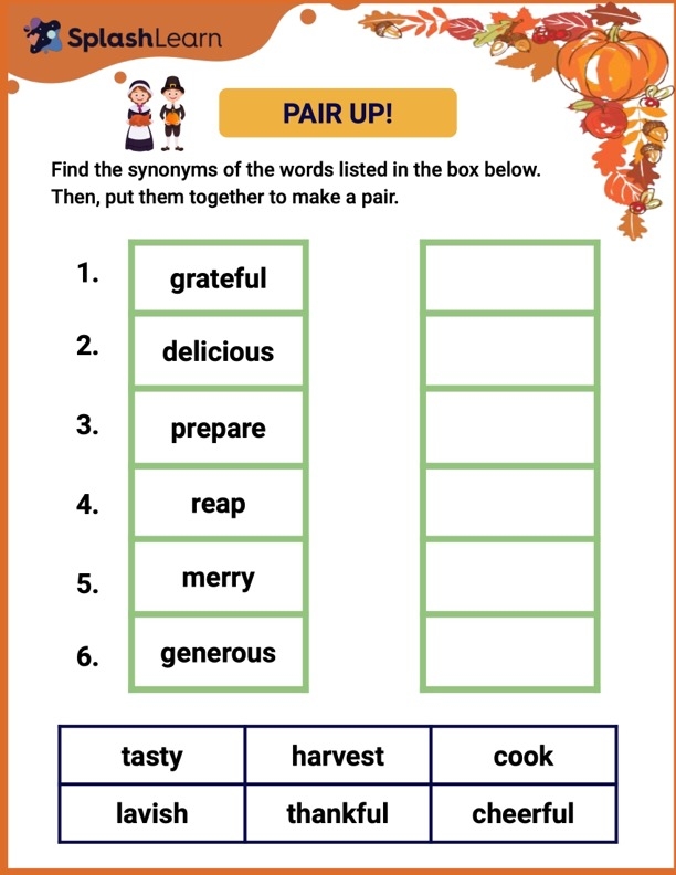 Worksheet for matching synonyms to enhance vocabulary skills in fourth-grade history